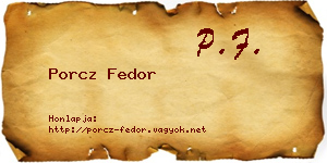 Porcz Fedor névjegykártya